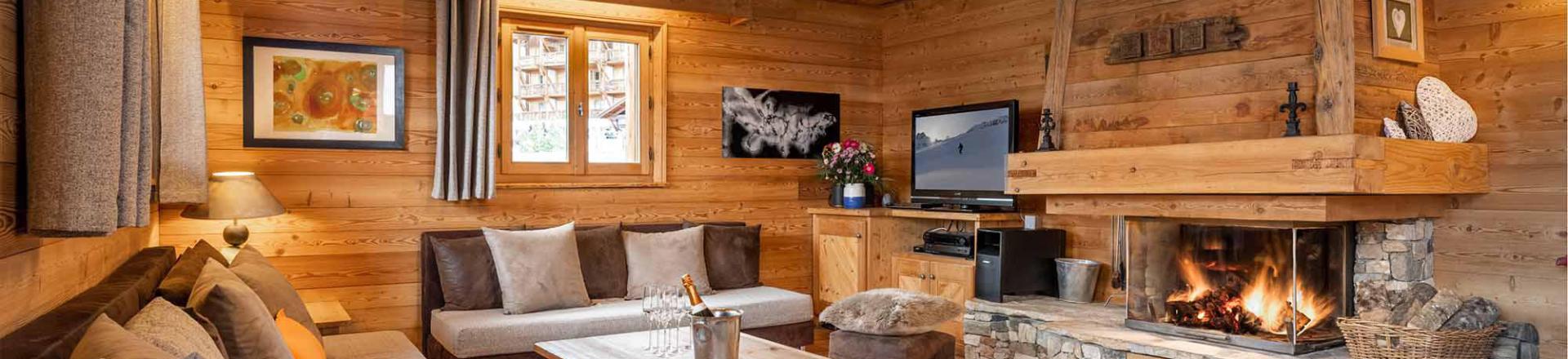 Holiday in mountain resort Chalet Marmotte - Alpe d'Huez - Living room