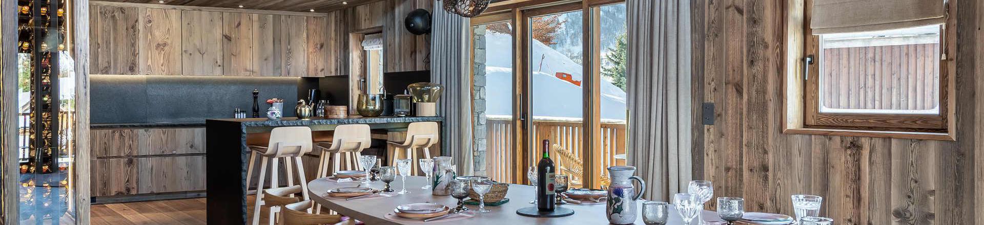 Vacanze in montagna Chalet su 4 piani 8 stanze per 15 persone - Chalet Nanook - Saint Martin de Belleville - Sala da pranzo