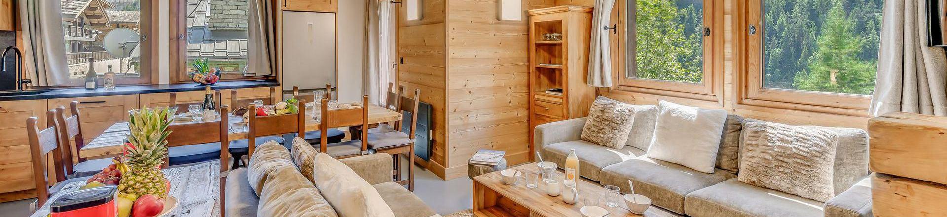 Vakantie in de bergen Chalet triplex 6 kamers 10 personen (CH) - Chalet Napoléon - Tignes - Woonkamer