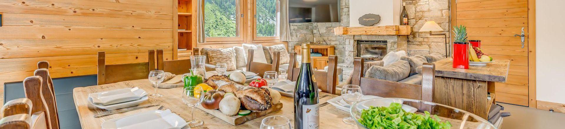 Vakantie in de bergen Chalet triplex 6 kamers 10 personen (CH) - Chalet Napoléon - Tignes - Woonkamer