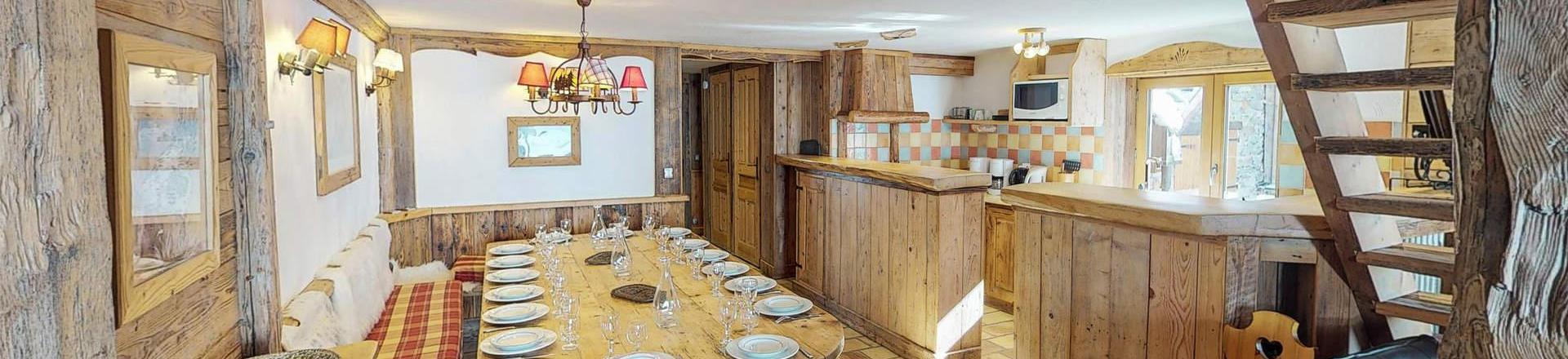 Vakantie in de bergen Chalet triplex 8 kamers 15 personen - Chalet Nécou - Les Menuires - Woonkamer