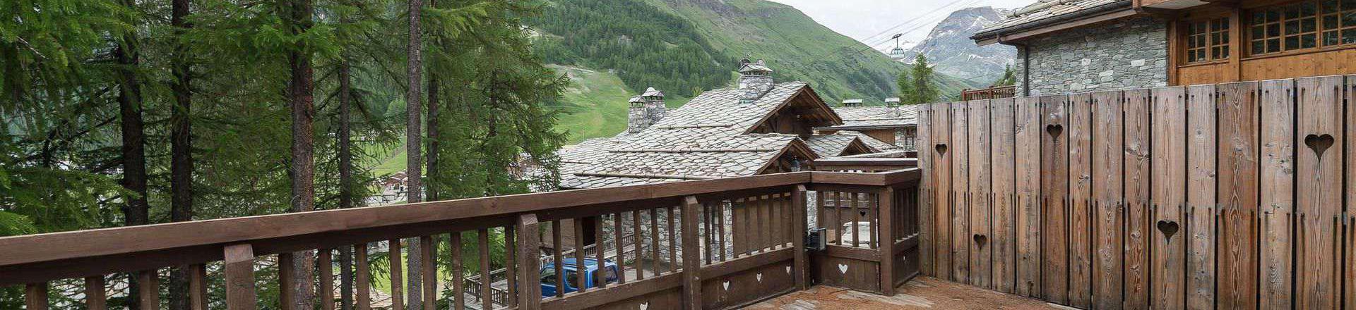 Holiday in mountain resort 6 room quadriplex chalet 10 people - Chalet Petit Yéti - Val d'Isère - Terrace