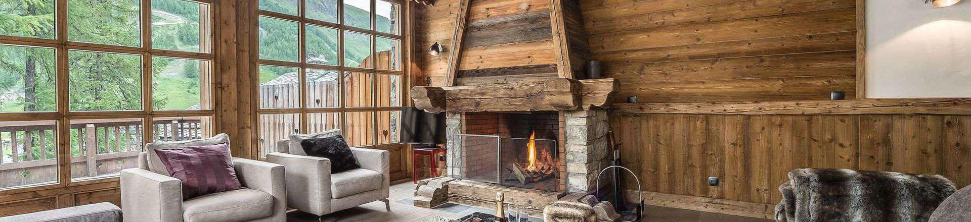 Vakantie in de bergen Chalet quadriplex 6 kamers 10 personen - Chalet Petit Yéti - Val d'Isère - Woonkamer