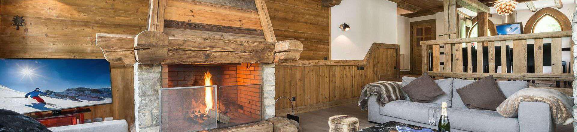 Vakantie in de bergen Chalet quadriplex 6 kamers 10 personen - Chalet Petit Yéti - Val d'Isère - Woonkamer