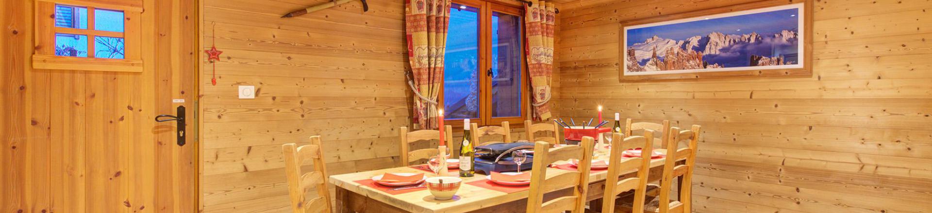 Holiday in mountain resort Chalet Rosa Villosa - Champagny-en-Vanoise - Dining area