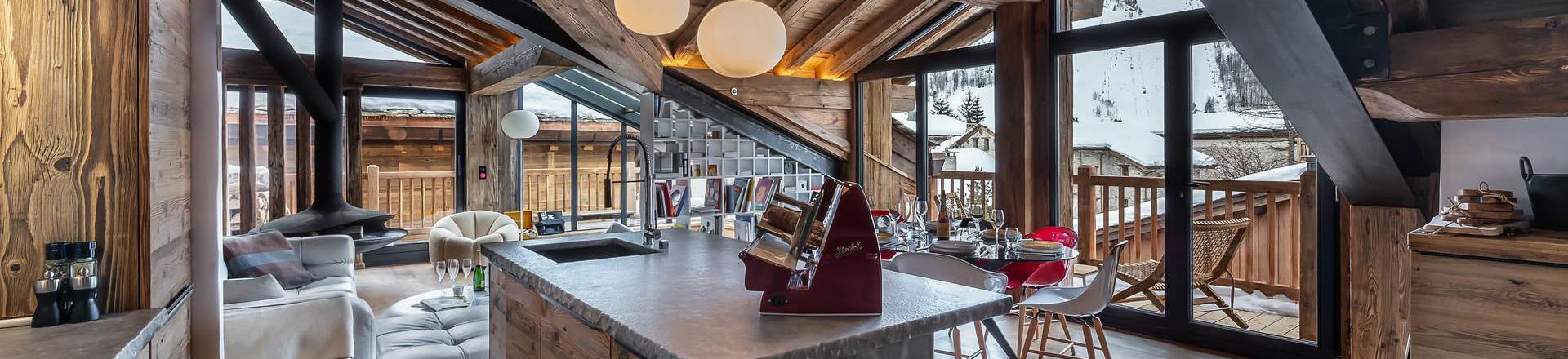 Vacances en montagne Chalet quadriplex 6 pièces 10 personnes - Chalet Snowy Breeze - Val d'Isère - Cuisine