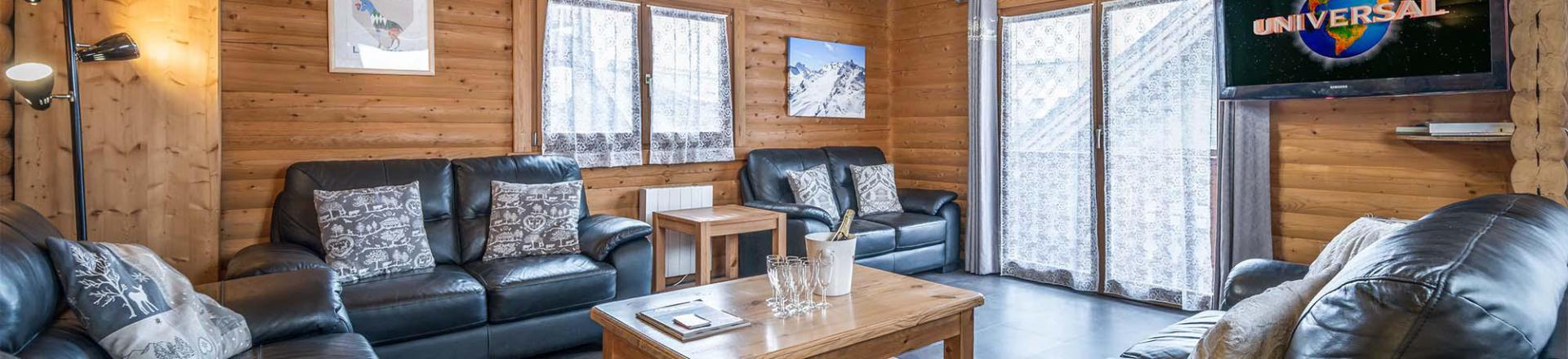 Holiday in mountain resort Chalet Télémark - Alpe d'Huez - Living room