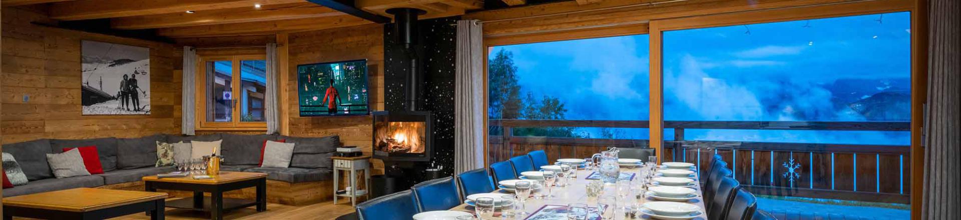 Vacances en montagne Chalet Woodpecker - Alpe d'Huez - Salle à manger