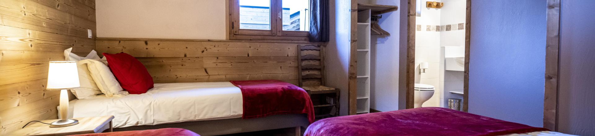 Holiday in mountain resort 8 room triplex semi-detached chalet 15 people (Pierra Menta 2) - Chalets du Cocoon - La Plagne - Single bed