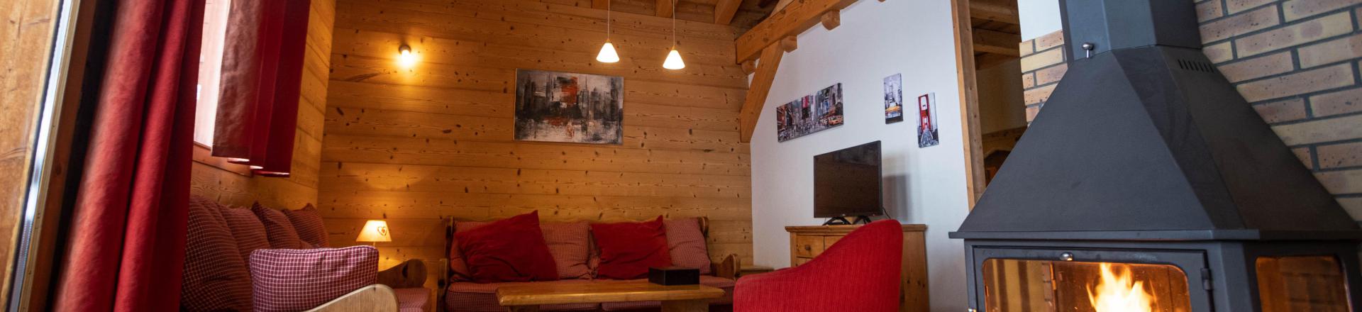 Urlaub in den Bergen Benachbartes Triplex Haus 5 Zimmer 9 Menschen (Pierra Menta 1) - Chalets du Cocoon - La Plagne - Kamin