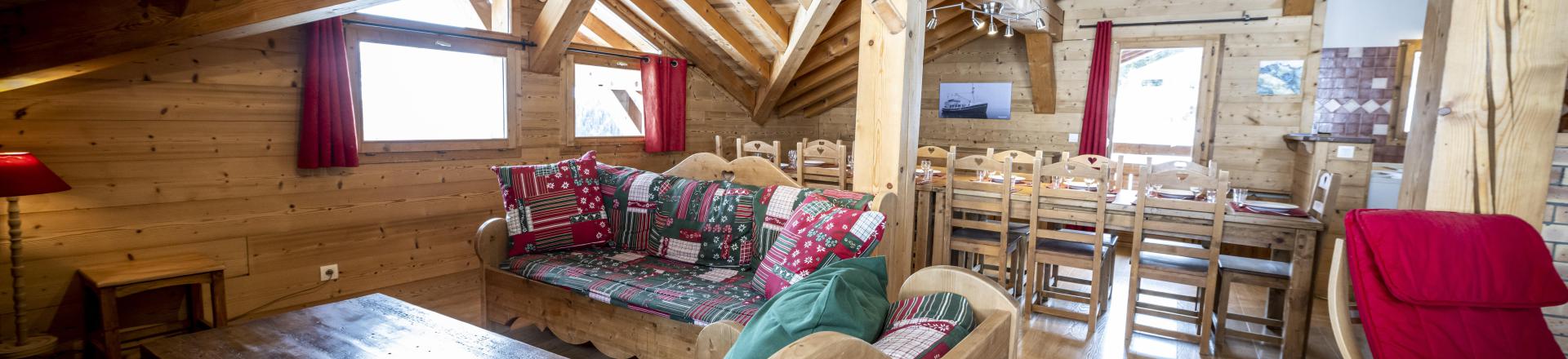 Urlaub in den Bergen Benachbartes Triplex Haus 8 Zimmer 15 Menschen (Pierra Menta 2) - Chalets du Cocoon - La Plagne - Sofa