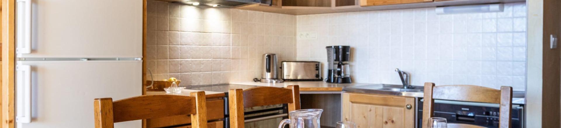 Vacances en montagne Appartement 3 pièces 6-8 personnes (special famille) - Les Balcons de la Rosière - La Rosière - Cuisine