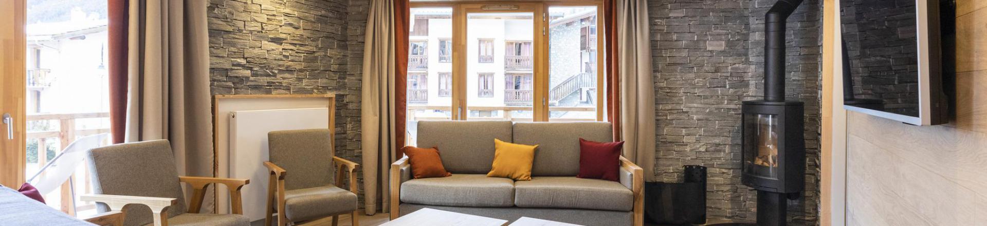 Urlaub in den Bergen 6 Zimmer Appartement für 10-12 Personen - Les Balcons Platinium Val Cenis - Val Cenis - Wohnzimmer
