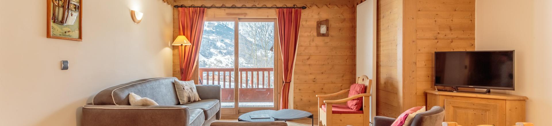 Urlaub in den Bergen 3-Zimmer-Appartment für 6 Personen (C09) - Les Chalets du Gypse - Saint Martin de Belleville - Wohnzimmer