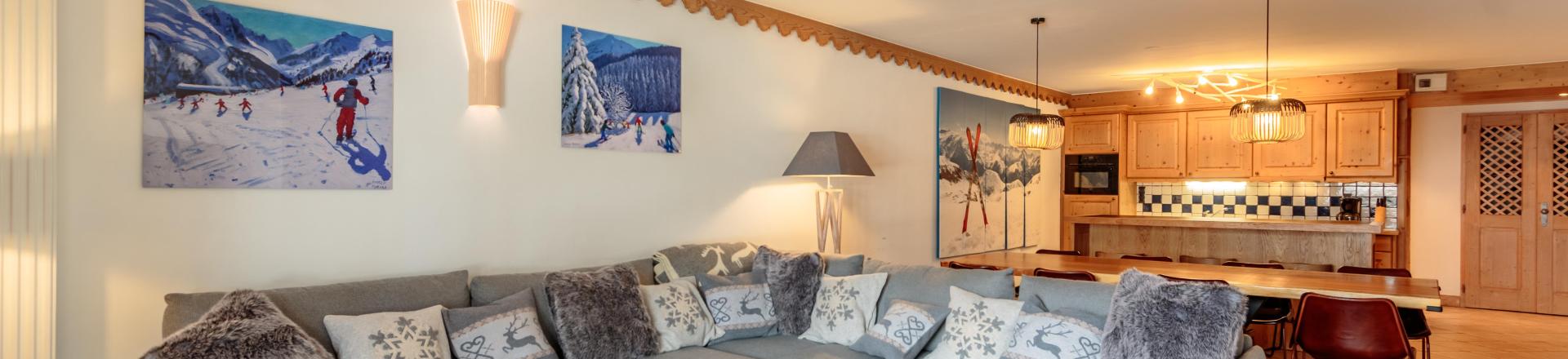 Holiday in mountain resort 4 room apartment 8 people (B01) - Les Chalets du Gypse - Saint Martin de Belleville - Living room
