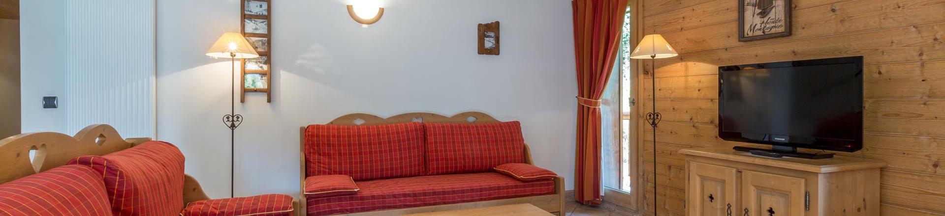 Urlaub in den Bergen 4-Zimmer-Appartment für 6 Personen (C13) - Les Chalets du Gypse - Saint Martin de Belleville - Wohnzimmer