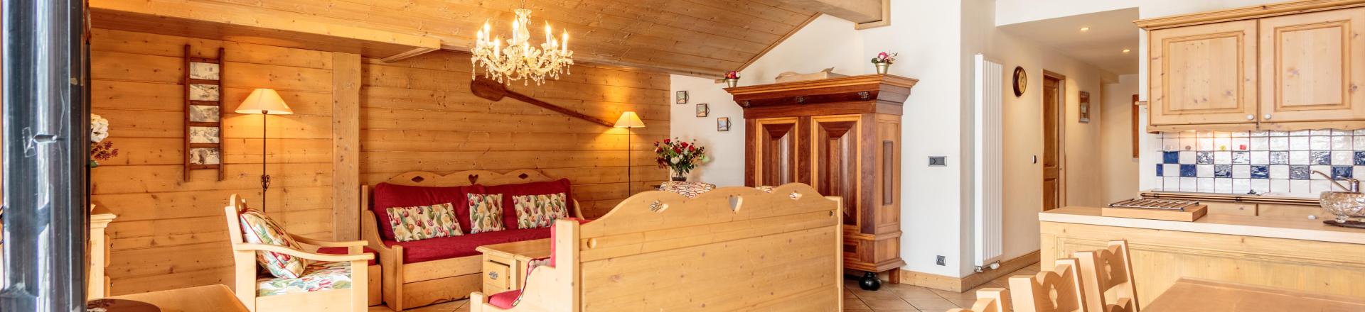 Urlaub in den Bergen 4-Zimmer-Appartment für 8 Personen (B03) - Les Chalets du Gypse - Saint Martin de Belleville - Wohnzimmer