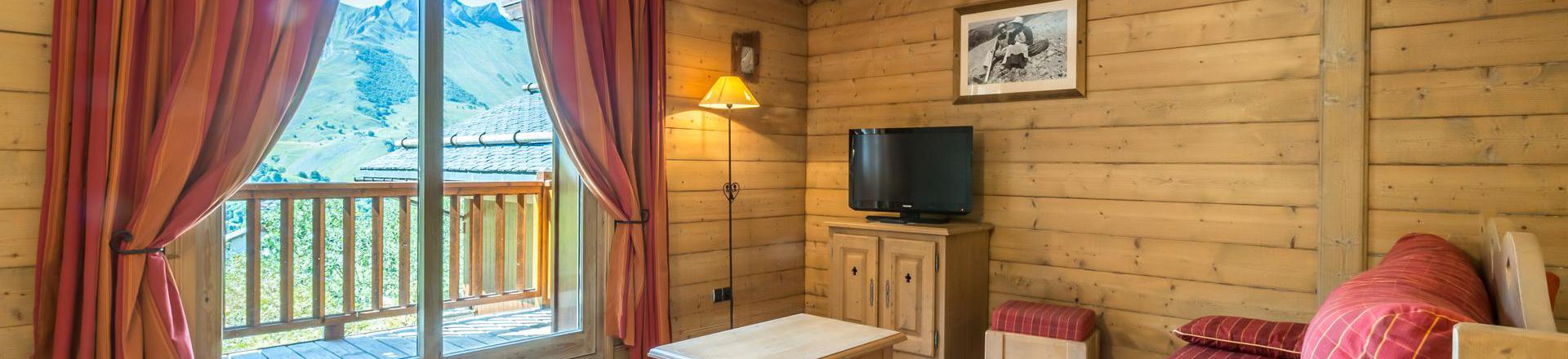 Urlaub in den Bergen 4-Zimmer-Appartment für 8 Personen (C02) - Les Chalets du Gypse - Saint Martin de Belleville - Wohnzimmer