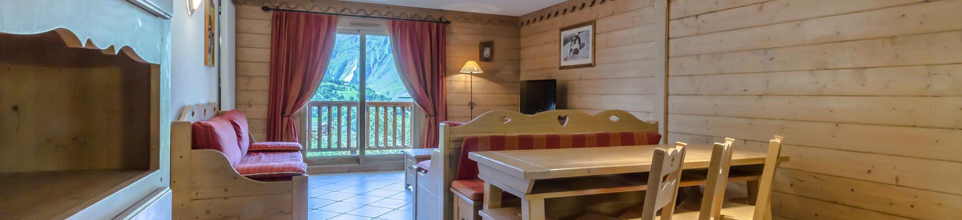 Urlaub in den Bergen 4-Zimmer-Appartment für 8 Personen (C02) - Les Chalets du Gypse - Saint Martin de Belleville - Wohnzimmer