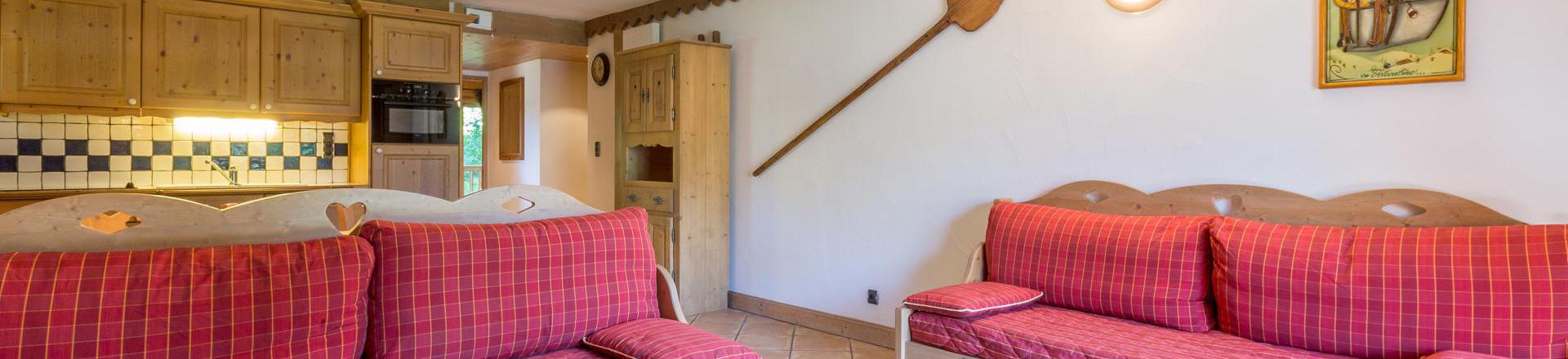 Urlaub in den Bergen 4-Zimmer-Appartment für 8 Personen (C02) - Les Chalets du Gypse - Saint Martin de Belleville - Wohnzimmer