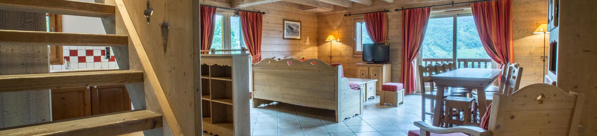 Wakacje w górach Apartament 4 pokojowy z antresolą 10 osób (C16) - Les Chalets du Gypse - Saint Martin de Belleville - Pokój gościnny