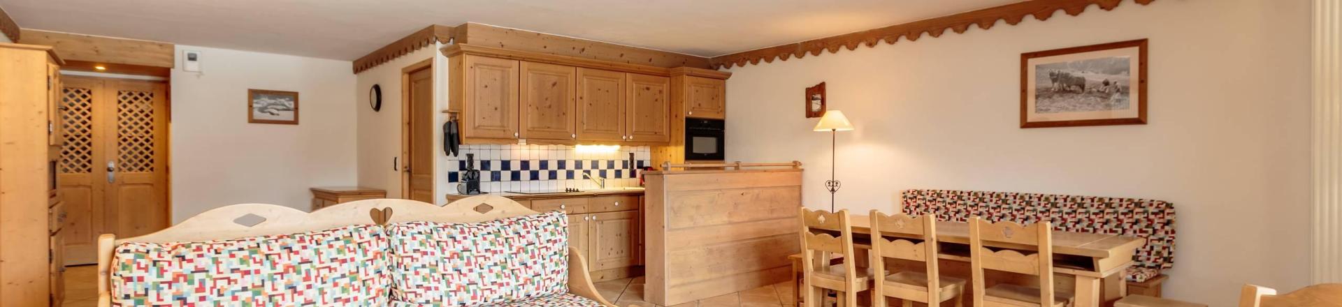 Vakantie in de bergen Appartement 4 kabine kamers 8 personen (C08) - Les Chalets du Gypse - Saint Martin de Belleville - Woonkamer