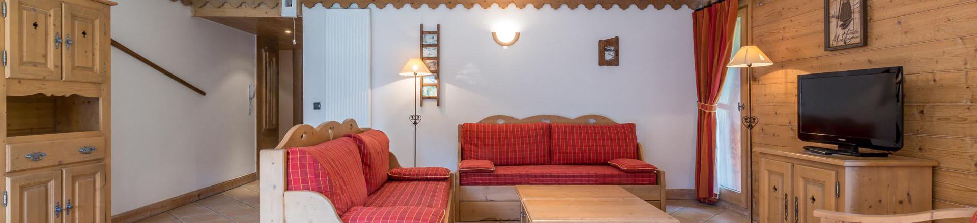 Vakantie in de bergen Appartement 4 kamers 6 personen (C13) - Les Chalets du Gypse - Saint Martin de Belleville - Woonkamer