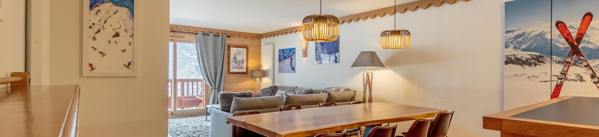 Vakantie in de bergen Appartement 4 kamers 8 personen (B01) - Les Chalets du Gypse - Saint Martin de Belleville - Woonkamer