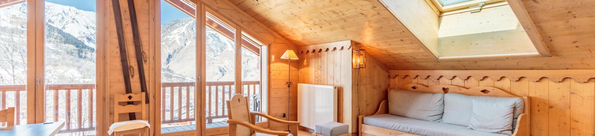 Vakantie in de bergen Appartement 4 kamers 8 personen (C11) - Les Chalets du Gypse - Saint Martin de Belleville - Woonkamer