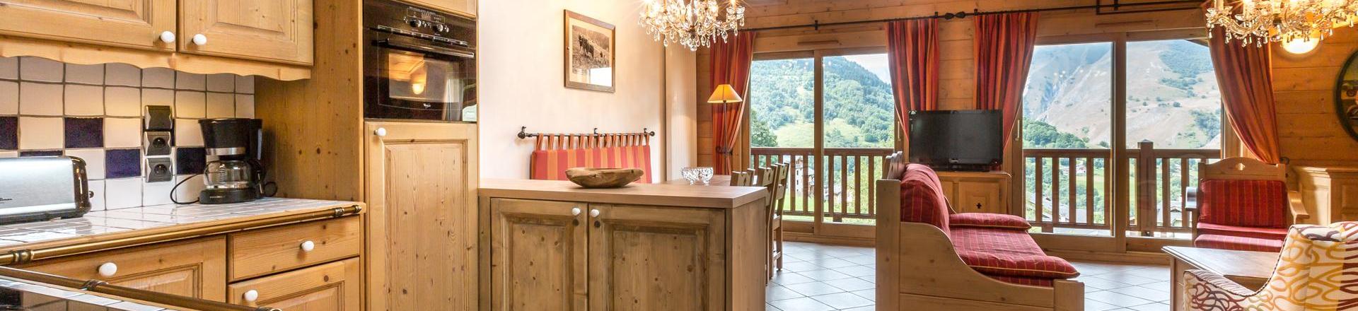 Vacances en montagne Appartement 4 pièces 8 personnes (B03) - Les Chalets du Gypse - Saint Martin de Belleville - Séjour