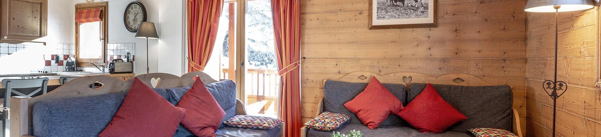 Urlaub in den Bergen Wohnung 4 Mezzanine Zimmer 10 Leute (C16) - Les Chalets du Gypse - Saint Martin de Belleville - Wohnzimmer