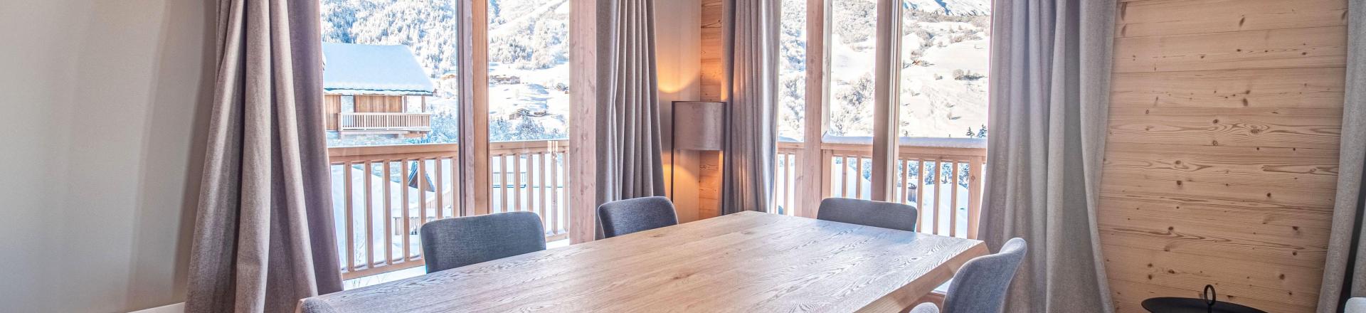 Holiday in mountain resort 4 room duplex chalet 6 people (Laurentide) - Les Chalets Lumi - Valmorel - Living room