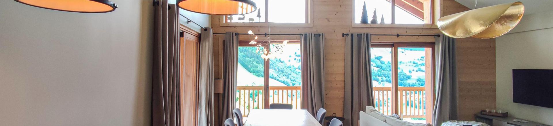 Vakantie in de bergen Chalet duplex 4 kamers 6 personen (Laurentide) - Les Chalets Lumi - Valmorel - Woonkamer