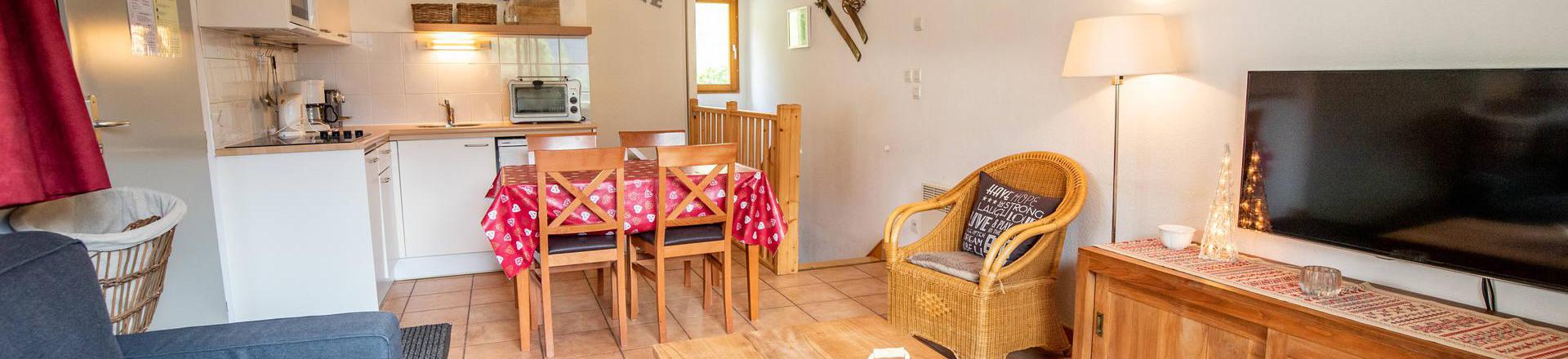 Vacances en montagne Chalet semi-individuel 3 pièces 6 personnes (CHT79) - Les Chalets Petit Bonheur - La Norma - Séjour