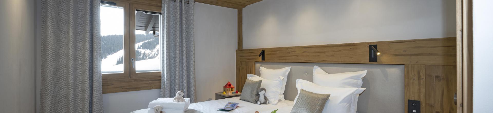 Urlaub in den Bergen 3-Zimmer-Appartment für 6 Personen (Prestige) - Résidence Amaya - Les Saisies - Schlafzimmer