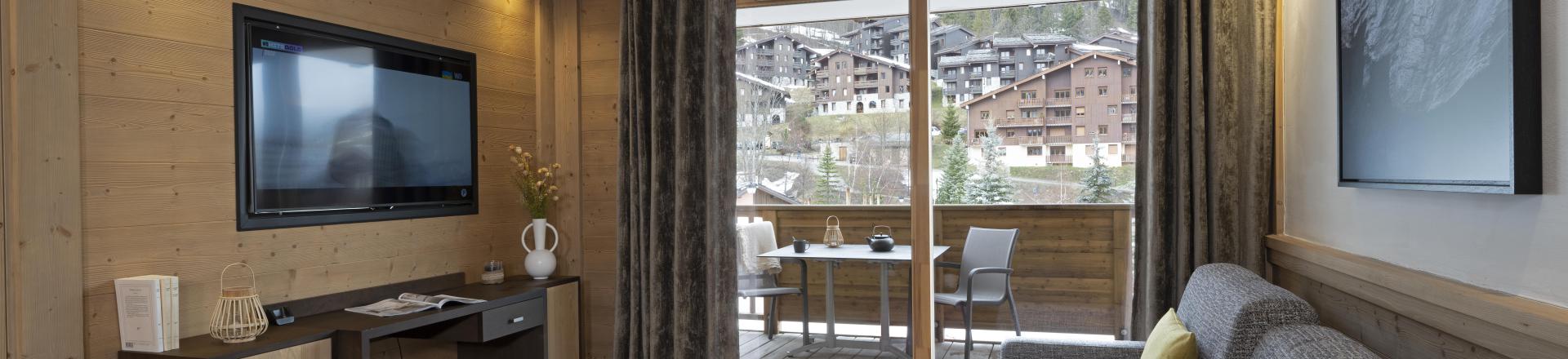 Vacanze in montagna Appartamento 3 stanze per 6 persone (Grand Confort) - Résidence Anitéa - Valmorel - Angolo soggiorno