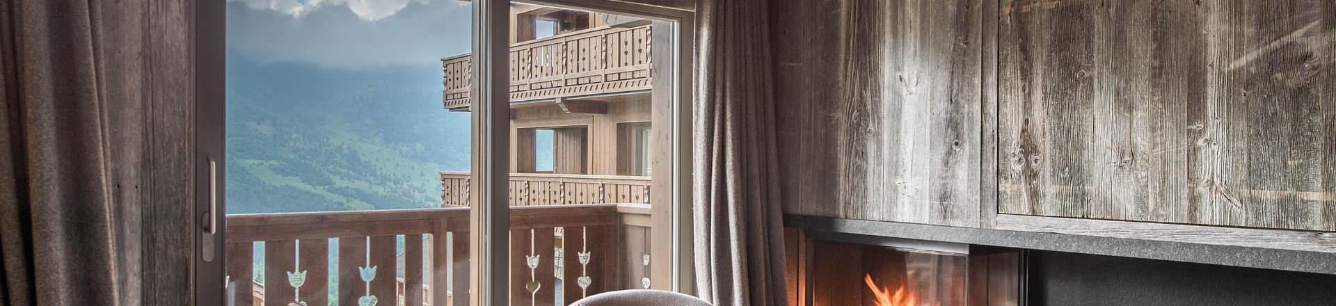 Каникулы в горах Апартаменты дуплекс 5 комнат 8 чел. (32) - Résidence Aspen Lodge & Park - Méribel - Камин