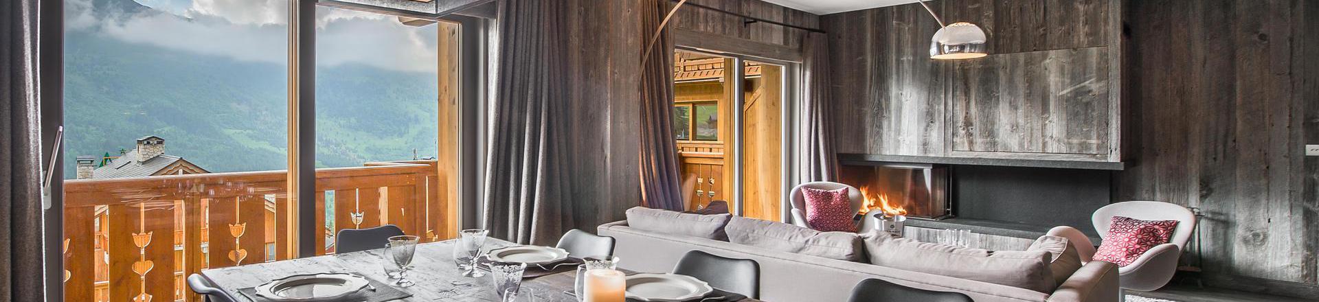 Каникулы в горах Апартаменты дуплекс 5 комнат 8 чел. (32) - Résidence Aspen Lodge & Park - Méribel - Салон