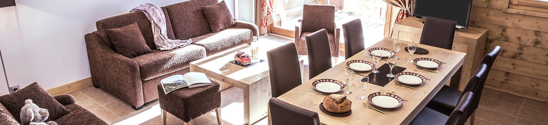 Vacaciones en montaña Résidence Boutique La Grange Aux Fées - Valmorel - Comedor