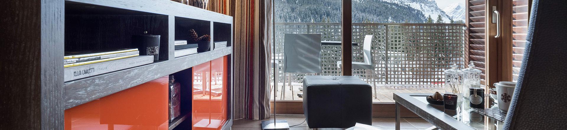 Urlaub in den Bergen Résidence Boutique Le Centaure - Flaine - Wohnzimmer