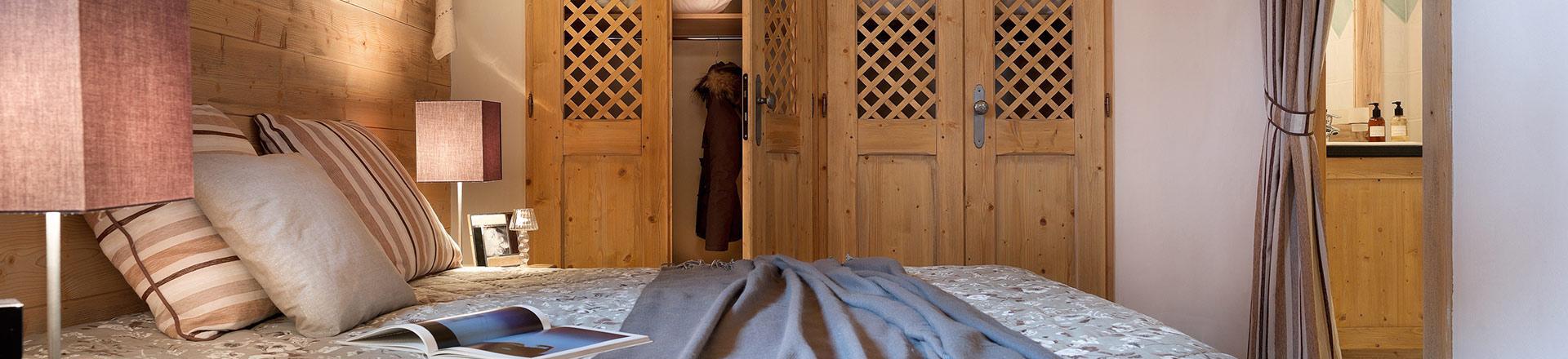 Urlaub in den Bergen Résidence Boutique Le Hameau de Pierre Blanche - Les Houches - Schlafzimmer