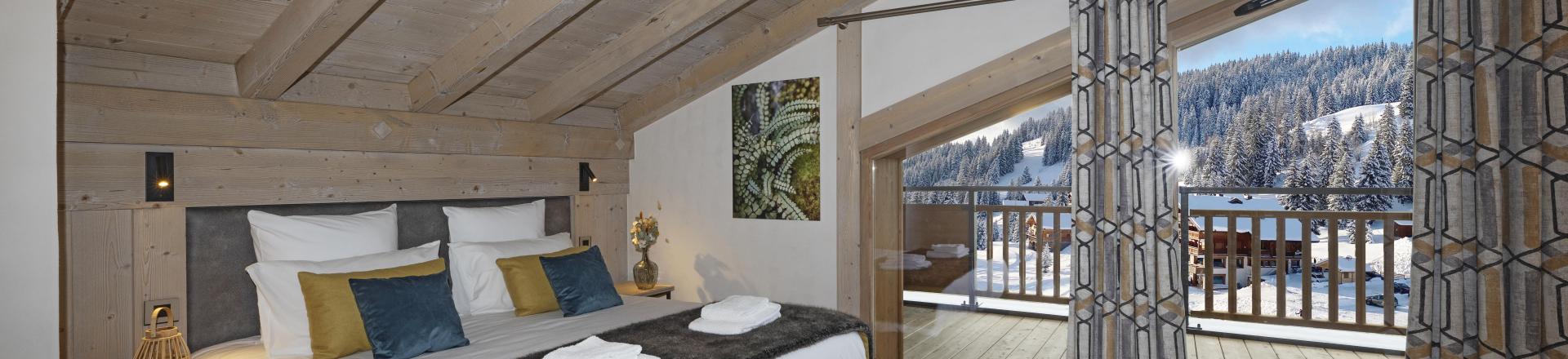 Urlaub in den Bergen 4 Zimmer Maisonettewohnung für 8 Personen - Résidence Hameau de l'Ours - Manigod l'Etale - Schlafzimmer