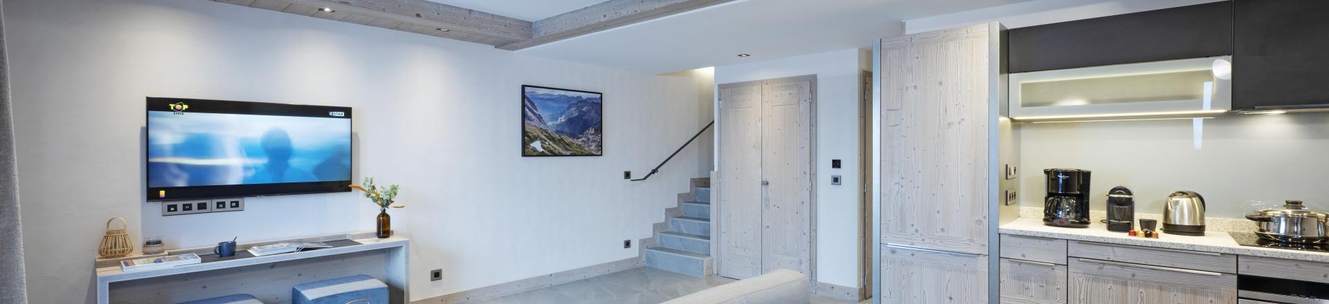 Wakacje w górach Apartament duplex 3 pokojowy 6 osób - Résidence Hameau de l'Ours - Manigod l'Etale - Pokój gościnny