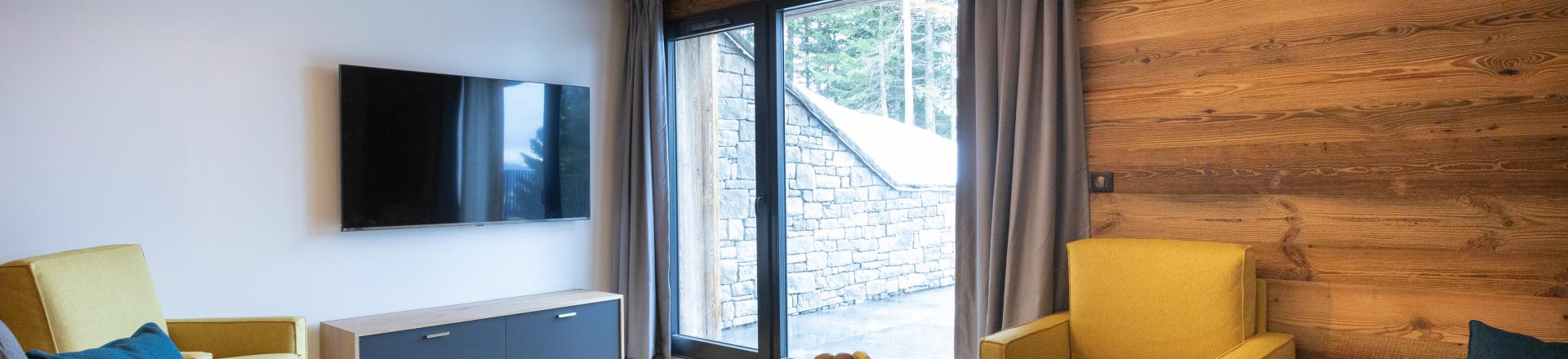 Vacanze in montagna Appartamento su due piani 4 stanze con cabina per 12 persone (1) - Résidence l'Orée du Bois - La Rosière - TV
