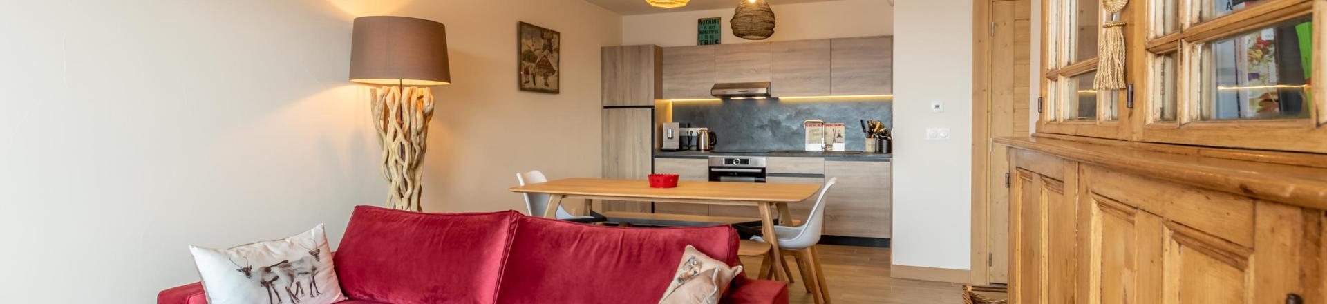 Vacaciones en montaña Apartamento cabina 3 piezas para 8 personas (403) - Résidence le Ridge - Les Arcs - Estancia