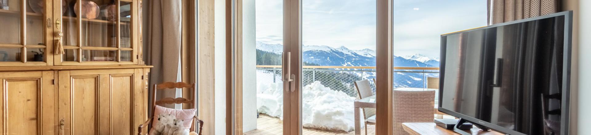 Vakantie in de bergen Appartement 3 kamers bergnis 8 personen (403) - Résidence le Ridge - Les Arcs - Woonkamer