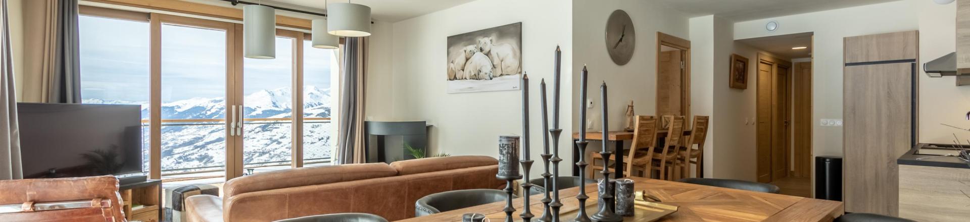 Vakantie in de bergen Appartement 4 kamers 10 personen (402) - Résidence le Ridge - Les Arcs - Woonkamer