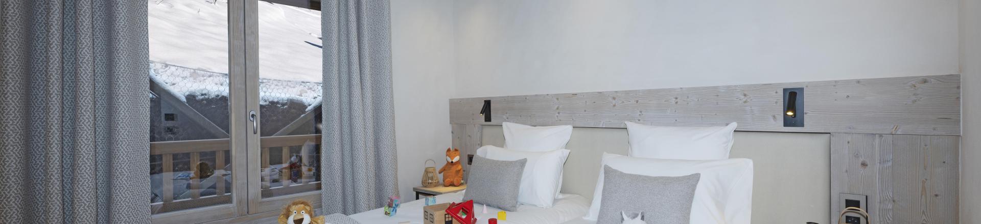 Urlaub in den Bergen 3-Zimmer-Appartment für 6 Personen (Grand Confort) - Résidence les Chalets de Joy - Le Grand Bornand - Schlafzimmer