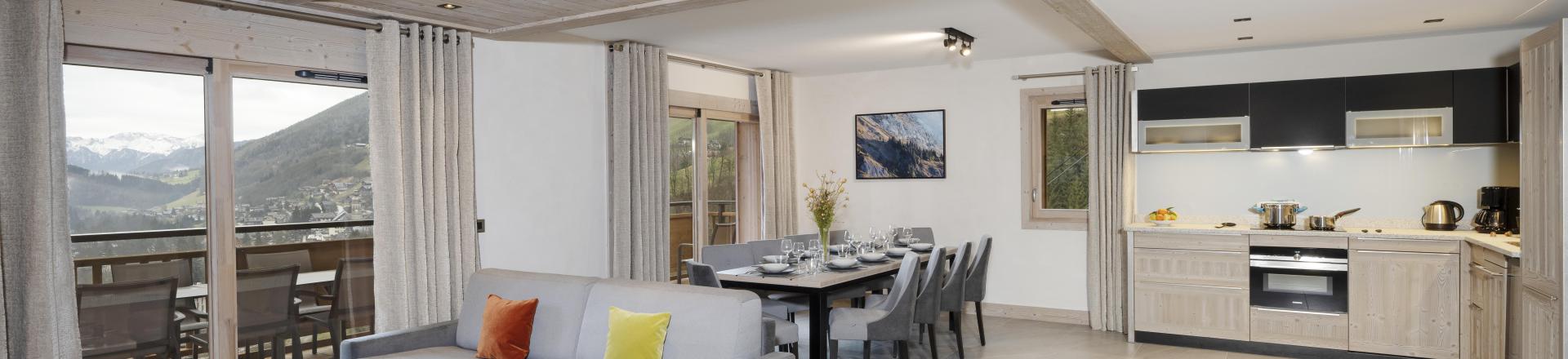 Vacaciones en montaña Apartamento 5 piezas para 10 personas - Résidence les Chalets de Joy - Le Grand Bornand - Cocina