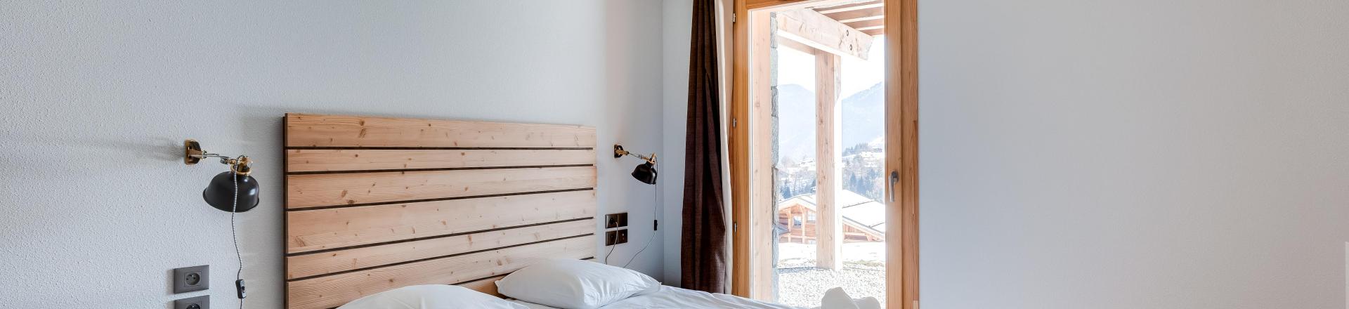 Urlaub in den Bergen Doppelchalethälfte 4 Zimmer für 8 Personen (triplex) - Résidence les Fermes du Mont Blanc - Combloux - Schlafzimmer